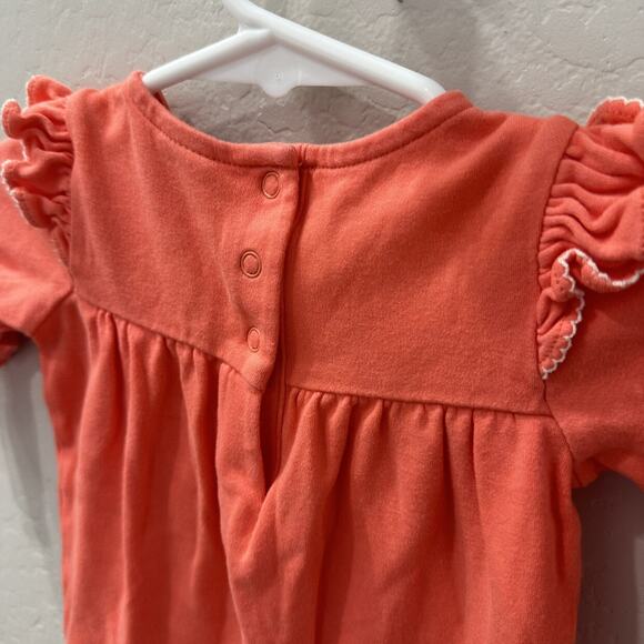 Janie and Jack Coral Embroidered Ruffle Romper - Picture 5 of 9